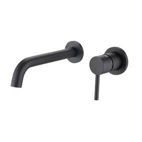 Basin Mixer Tap Manufacturer - Matte Black Stainless Steel Wall-Mounted with Single-Handle Hot/Cold Water Control