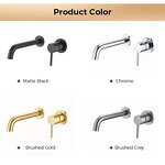 Basin Mixer Tap Manufacturer - Matte Black Stainless Steel Wall-Mounted with Single-Handle Hot/Cold Water Control