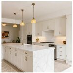 Kitchen Cabinets Manufacturer - 2025 High-End Solid Wood Island Luxury Modular Customization Shaker Style Modern White Acrylic