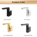Basin Faucet Manufacturer - Modern Single-Hole Mount Stainless Steel Wall Deck Mounted Hot Cold Water Mixer Tap Single Handle Metered