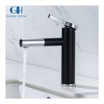 Basin Faucet Manufacturer - High Quality Modern Design Bathroom Countertop Vessel Gun Grey Click-On Cartridge Brass Water Saving Mixer