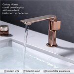 Bathroom Sink Faucets Manufacturer - Modern New Brass Cold Hot Wash Basin Tap Rose Gold with Stainless Steel Valve Core