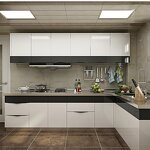 Kitchen Island Table Manufacturer - Cabinet Factory Supply Modern High Glossy Lacquer for Home Italian White 1 Set