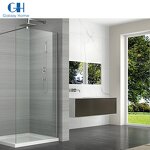 Shower Cubicle Manufacturer - Professional Factory Indoor with Frame Tempered Glass Sliding Rectangle Straight Bathroom Door for Hotel