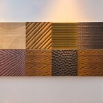 Decorative Panel Manufacturer - Modern Geometric Stereo Relief Surface PVC Carving Wavy Cross-Border Design for Wall & Door