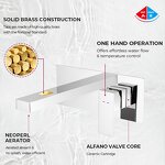 Basin Faucet Manufacturer - Single-Hole Stainless Steel Wall Mounted Bathroom Mixer Tap Modern Design Hot and Cold Water Single Handle