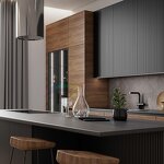 Kitchen Cabinet Manufacturer - Hot Selling Gloss Stainless Steel Innovative Design Kitchen Furniture