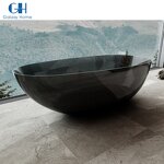 Walk-in Tub Manufacturer - Contemporary Oval Transparent Acrylic Stone Hotel Project Solid Surface Resin Shower Combination Freestanding