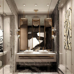 Bathroom Vanity Cabinets Manufacturer - Luxury with Single/Double Sinks & Mirror for Hotel Commercial Furniture