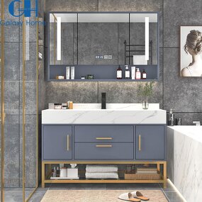 Vanity Cabinet Manufacturer - American Style Wholesale Bathroom Furniture 36 in Solid Wood With Sink and LED Mirror