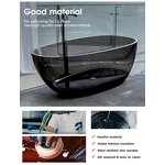 Walk-in Tub Manufacturer - Contemporary Oval Transparent Acrylic Stone Hotel Project Solid Surface Resin Shower Combination Freestanding