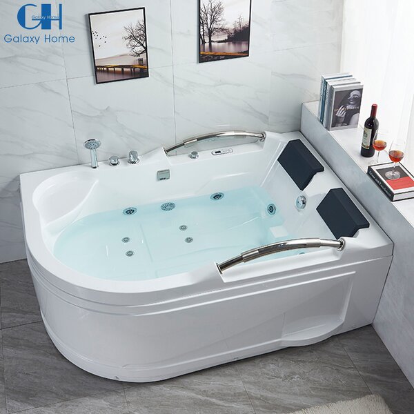 Acrylic Bathtub Manufacturer - 2 Person Whirlpool Led on the Bottom Outdoor Massage Hot Tub Spa Jacuzzier Indoor