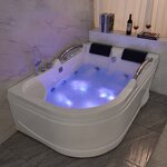 Acrylic Bathtub Manufacturer - 2 Person Whirlpool Led on the Bottom Outdoor Massage Hot Tub Spa Jacuzzier Indoor