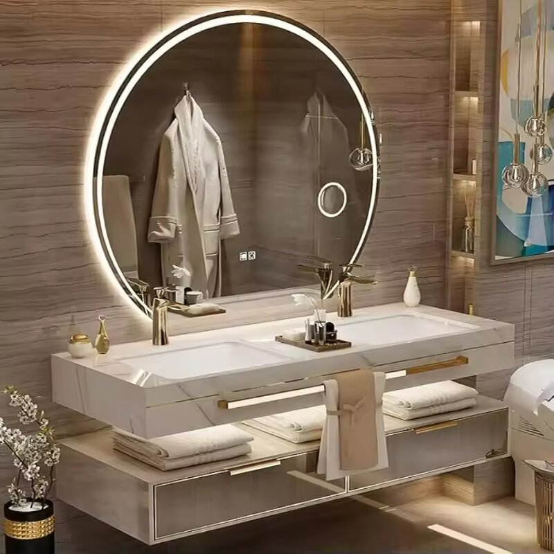 Bathroom Vanity Manufacturer - Euro Luxury Wall Mounted Single Sink Floating Modern 36 Inch Smart Mirror Storage Cabinet Sets
