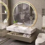 Bathroom Vanity Manufacturer - Euro Luxury Wall Mounted Single Sink Floating Modern 36 Inch Smart Mirror Storage Cabinet Sets