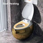 Smart Ceramic Toilet Manufacturer - Modern Egg Shape Automatic Foot Sensor Sanitary Ware Tank Remote Control Feature Floor Mounted WC