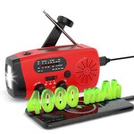 Emergency Radio Manufacturer - Portable Multi-Function Solar & Hand-Cranked Power with SOS Flashlight Made of Durable Plastic