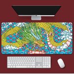Gaming Mousepad Manufacturer - Chinese Style Large Black Dragon Gamer Carpet Rubber Keyboard Mats Desk Pad Mat Table Mouse Pad