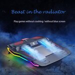 Gaming Laptop Cooler Manufacturer - RGB Adjustable Notebook Stand Holder 4000RPM Silent Cooling Pad for Lenovo Legion Y7000 W541 Made Plastic