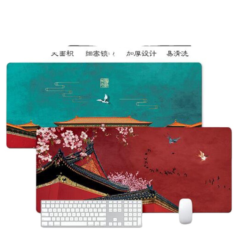 Keyboard Desk Mat Manufacturer - Chinese Style Floral Flower Mousepad Gaming Accessories Large Gamers Decoration Gamer PC Mouse Pads