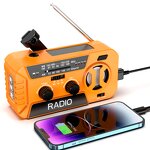 Emergency Radio Manufacturer - Outdoor Multi-Function Portable Solar Hand-Cranked Flashlight for Disaster Prevention Earthquake Charging