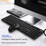 Wireless Mouse Set Manufacturer - 2.4G RGB Waterproof Ultrathin Slim Design Chocolate Silhouette Office Ready Stock