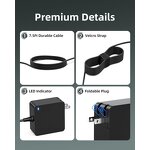 Laptop Charger Manufacturer - 65W/45W Foldable Plug Light Charging Cable Power Adapter for Lenovo Ideapad 3 1 S340 S145 330 320 310 Flex 5 V14 V15 V17