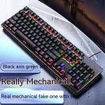 Gaming Keyboard Manufacturer - Green Axis Wired RGB Backlit Ergonomic and Changeable with Comfortable Design for Players
