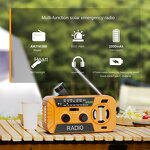 Emergency Radio Manufacturer - Outdoor Multi-Function Portable Solar Hand-Cranked Flashlight for Disaster Prevention Earthquake Charging