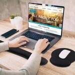 Gaming Keyboard Mousepad Set Manufacturer - PC Gamer Office with Memory Foam Wrist Rest Superfine Fibre Durable Comfortable Waterproof