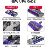 Dyson Vacuum Parts Manufacturer - Soft Double Roller Brush Floor Head with LED Headlights for V7 V8 V10 V11 V15