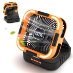 Solar Electric Fan Manufacturer - Portable 10000mAh Lithium Battery with Lighting for Outdoor Camping Handheld Installation for Tent