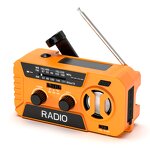 Emergency Radio Manufacturer - Outdoor Multi-Function Portable Solar Hand-Cranked Flashlight for Disaster Prevention Earthquake Charging