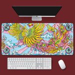 Gaming Mousepad Manufacturer - Chinese Style Large Black Dragon Gamer Carpet Rubber Keyboard Mats Desk Pad Mat Table Mouse Pad