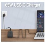 USB C Laptop Charger Manufacturer - Slim 65W New Qc3.0 Compatible for HP Spectre x360 Elitebook x360 Elite X2 Travel Type C OTP