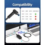 AC Adapter Manufacturer - 45W Power Cord Blue Tip Charger Compatible for HP Pavilion x360 Zbook 14u G4 G5 Notebook Stream 14