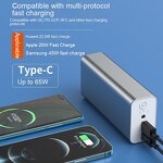Power Bank Manufacturer - PD Fast Charge 65W Notebook Charging Aluminum Alloy DC Port 76W High Power 30000 MAh 19V Mobile Power Supply