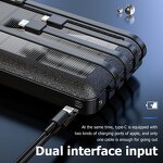 Solar Power Bank Manufacturer - 20000mAh Portable Charger Fast Charging External Battery With Charging Cable for Xiaomi Iphone