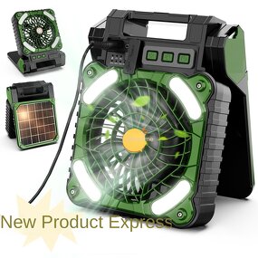 Solar USB Charging Fan Manufacturer - Portable Four-Wind Energy Saving Handheld Installation Foldable for Outdoor Camping Fishing