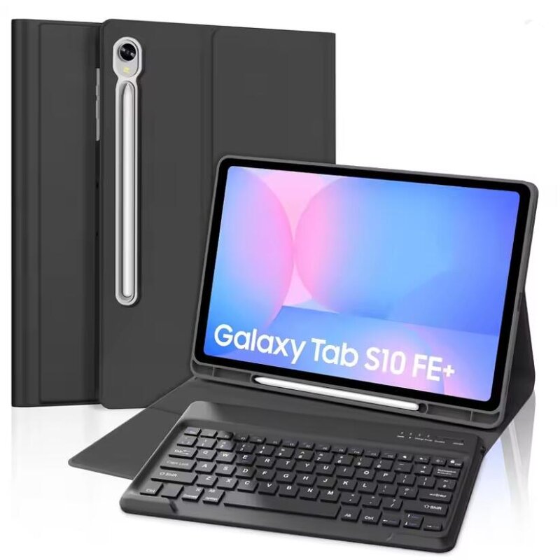 Keyboard Cover Manufacturer - USB Wireless BT Protective Leather Shell Tablet Case for Samsung Galaxy Tab S10 FE 10.9inch