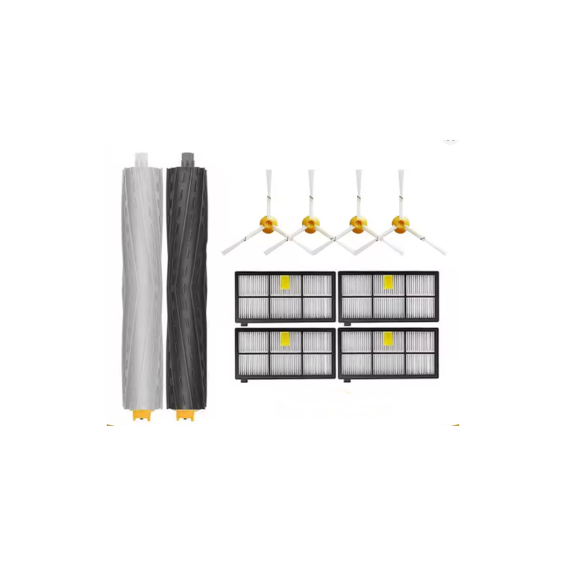 Robot Vacuum Parts Manufacturer - Replacement Plastic HEPA Filter and Side Roller Brush for iRobot Roomba 800 & 990 Series Model 896