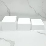 Food Dessert Display Stand Manufacturer - White Buffet Acrylic Riser Cube Set of 6 Square for Sale
