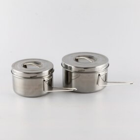 Metal Food Storage Container Manufacturer - Portable Reusable Bento Tiffin Box Stainless Steel Lunch Box Round for Kids