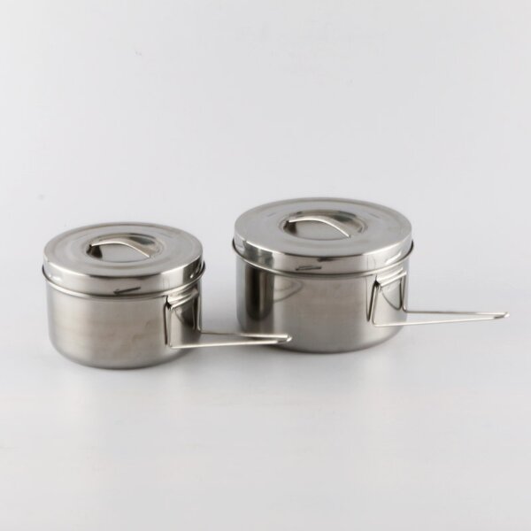 Metal Food Storage Container Manufacturer - Portable Reusable Bento Tiffin Box Stainless Steel Lunch Box Round for Kids