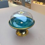 Fruit Plate Manufacturer - Nordic Creative Round Ceramic Hotel Home Dessert High-footed Cake Plate Stand