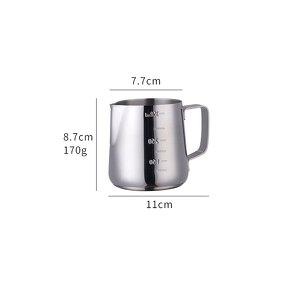 Coffee Cup Manufacturer - Stainless Steel Pull Flower Foam Milk Heat-resistant Latte Jug Pot Anti-scalding