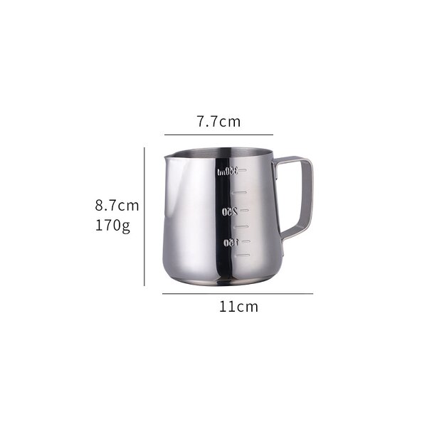 Coffee Cup Manufacturer - Stainless Steel Pull Flower Foam Milk Heat-resistant Latte Jug Pot Anti-scalding