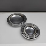 Metal Dinner Plate Manufacturer - Stainless Steel Polished Round Kitchen Plate Dish Dinnerware Baking Dishes