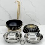 Chafing Dish Manufacturer - Hotel Restaurant Party 8L Stainless Steel Bead Hanging Stove Black Buffet with Alcohol Furnace