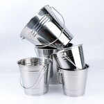 Ice Bucket Manufacturer - 1.5/2/3/4/5/6L Round Stainless Steel Metal Tin Beer Bottle Cooler for 6 Bottles With Matte Surface